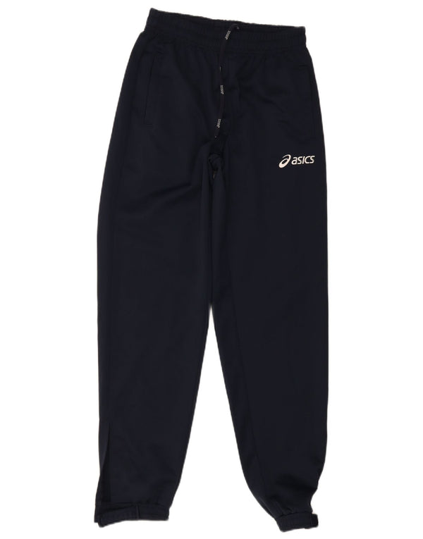 Asics Mens Tracksuit Trousers Joggers Small Navy Blue Polyester