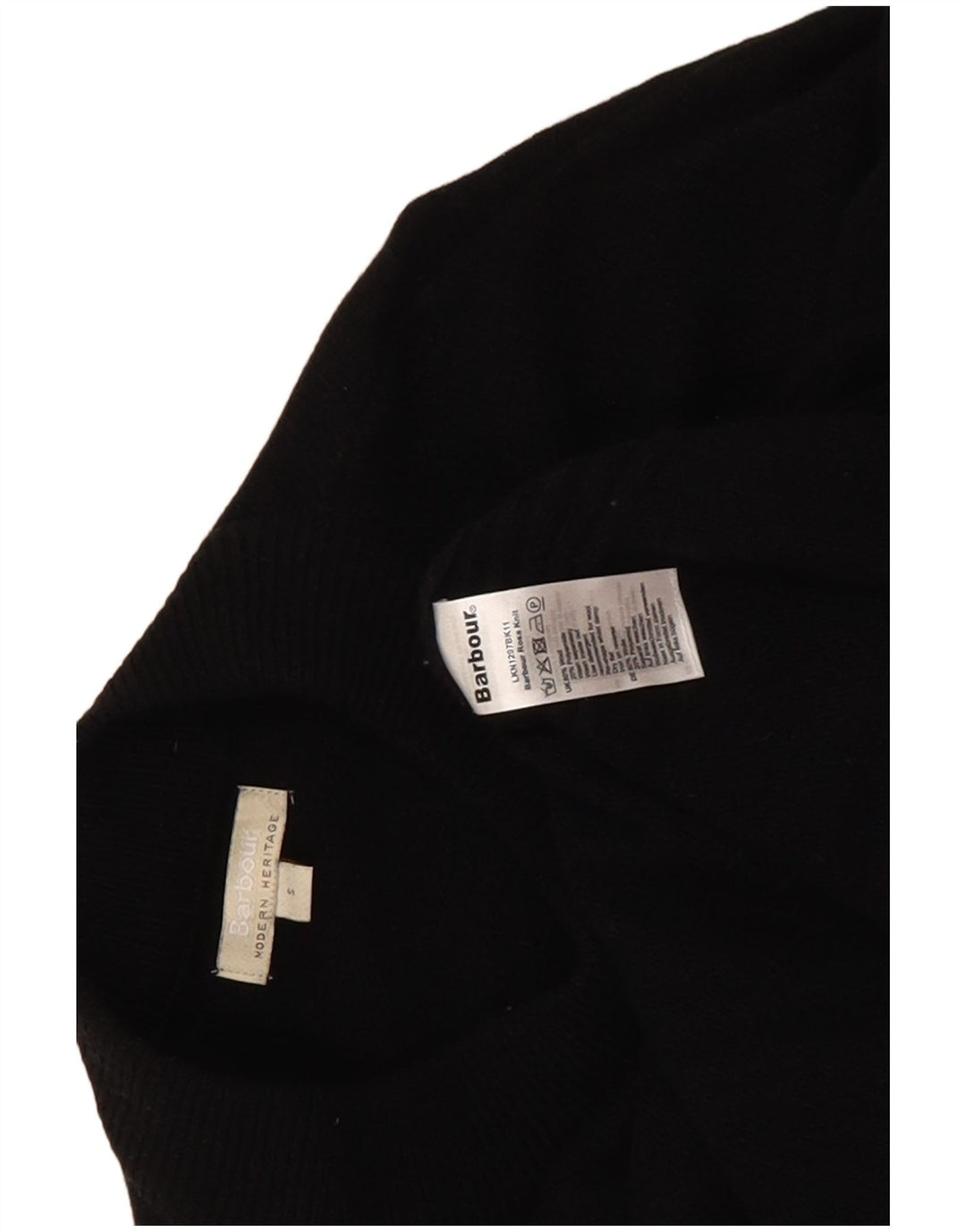 Barbour Dame Longline Turtle Neck Jumper Sweater UK 10 Small Black