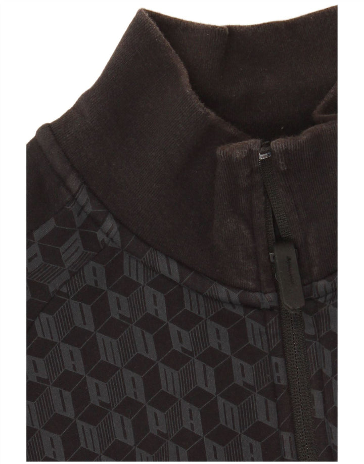 Puma Herre grafisk træningsdragt Topjakke Stor sort geometrisk bomuld