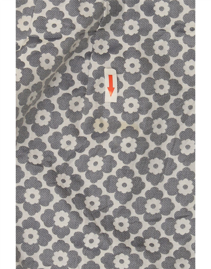 Oasis Dame Mini Nederdel UK 10 Small W28 Grey Floral Polyester