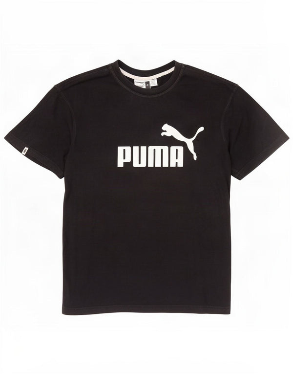 Puma Herre Grafisk T-Shirt Top Medium Sort Bomuld
