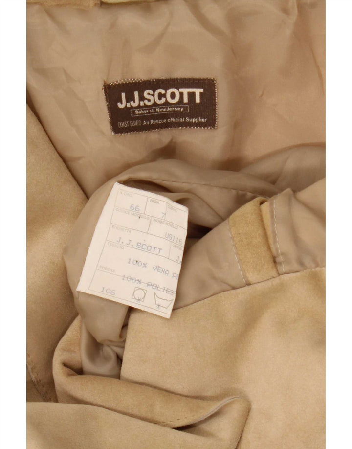 J.J.Scott Herre 3-knaps ruskindsblazerjakke IT 52 XL beige læder