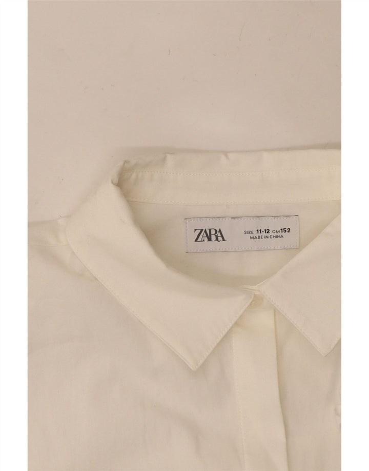ZARA Girls Shirt 11-12 Years White Floral