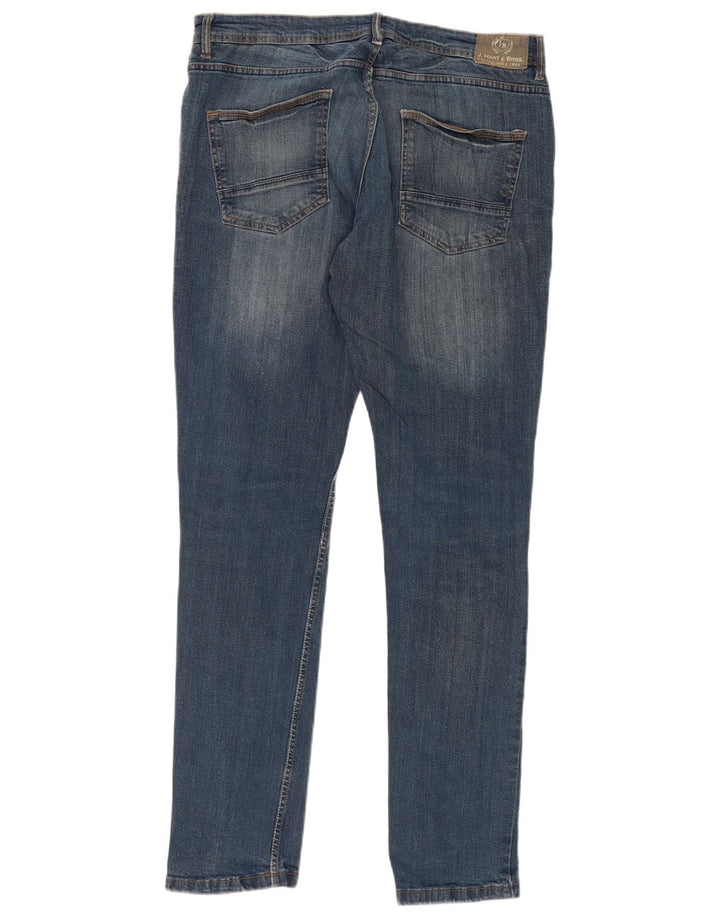 J. HART & BROS Skinny Jeans til mænd IT 50 Large W36 L30 Blå Bomuld