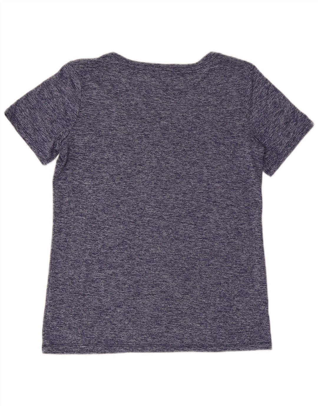 Nike Dame Dri Fit T-Shirt Top UK 10 Small Navy Blue Flecked Polyester