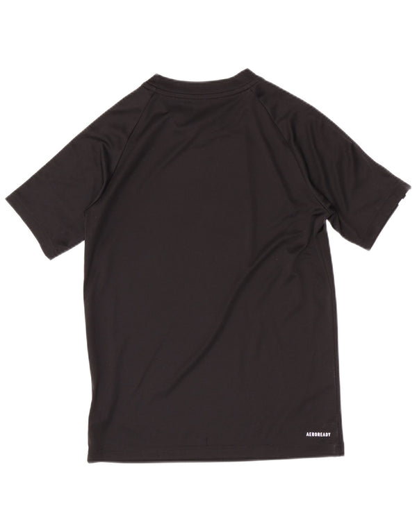 Adidas Boys Aeroready Regular T-Shirt Top 11-12 År Sort Polyester
