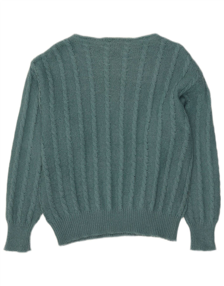 Roberta Puccini Dame Boat Neck Jumper Sweater IT 46 Stor Blå Akryl