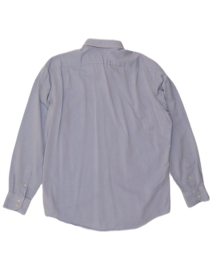 LACOSTE Herre Regular Fit skjorte str. 43 Large Blue Cotton