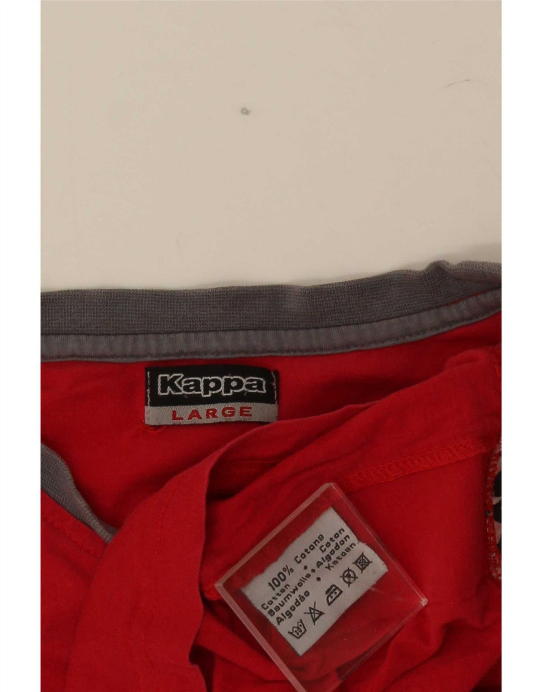Kappa Herre grafisk T-shirt Top Stor rød farveblok
