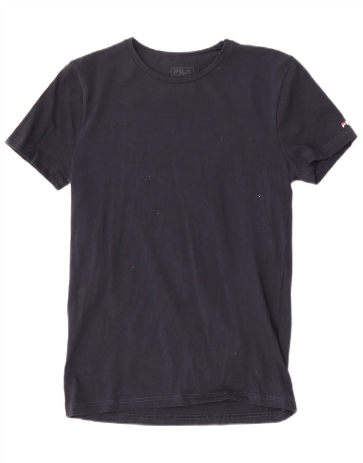 Fila herre T-shirt top lille marineblå bomuld