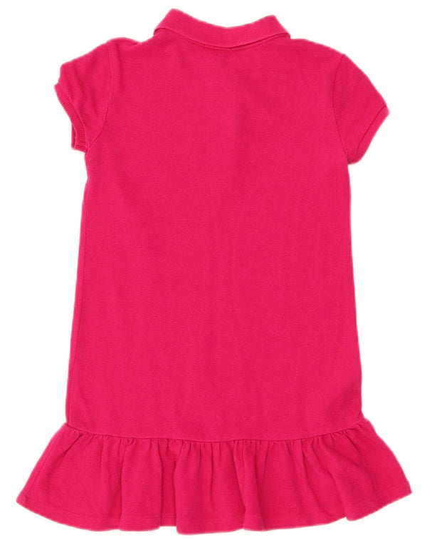 POLO RALPH LAUREN Girls Polo Dress 6-7 Years Pink Cotton