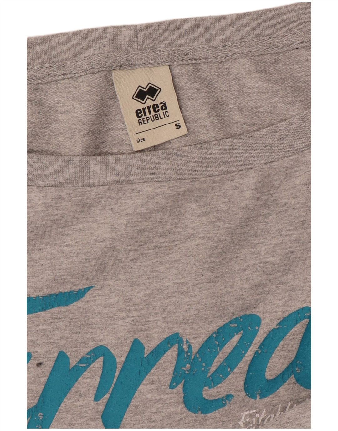 Errea Dame Oversized Off Shoulder Sweatshirt Jumper UK 10 Small Grå