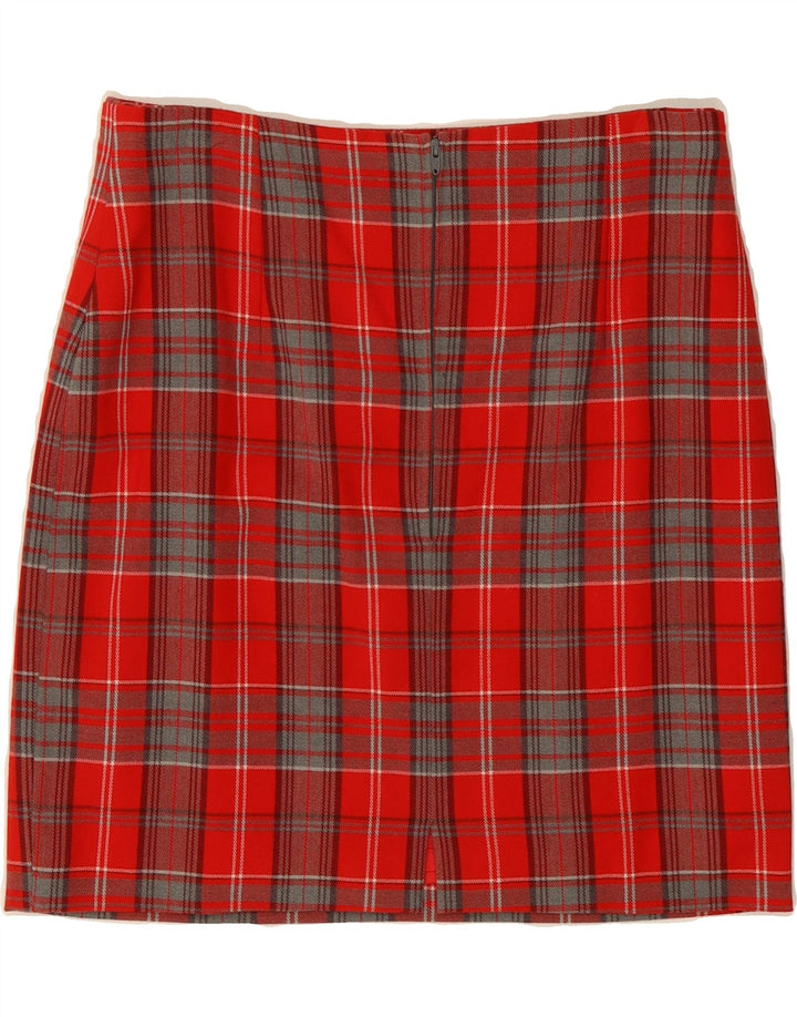 VINTAGE Womens Mini Skirt W32 Large Red Check Vintage Vintage and Second-Hand Vintage from Messina Hembry 