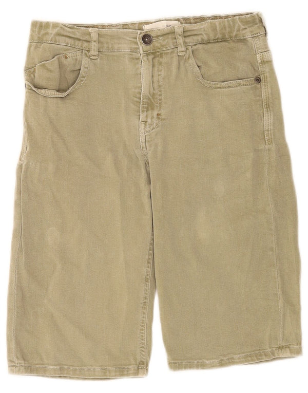 Zara Boys Denim Shorts 13-14 år W28 Khaki
