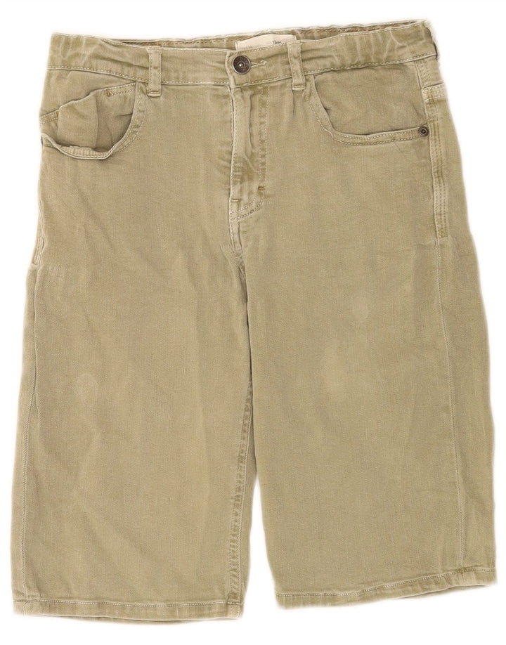 Zara Boys Denim Shorts 13-14 år W28 Khaki