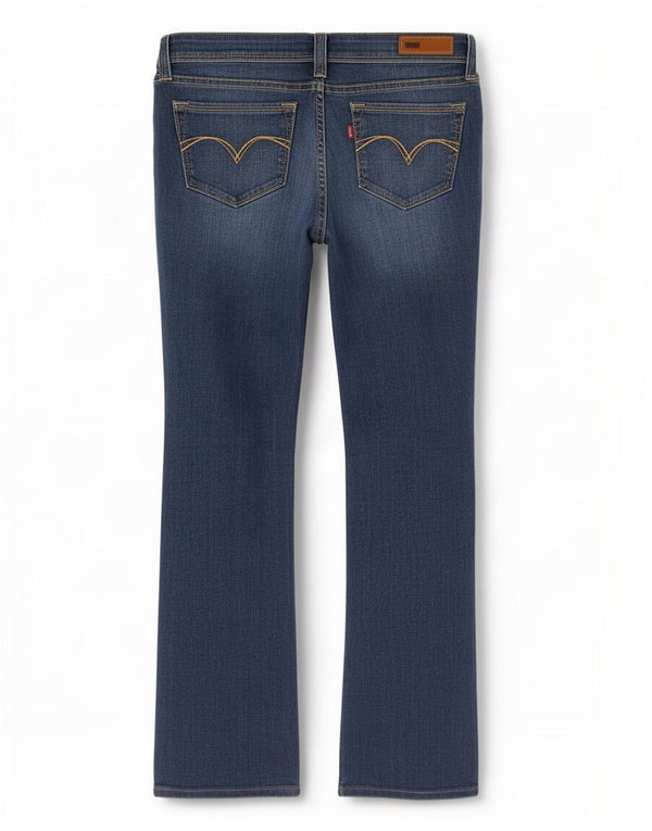 Levi's Dame Demi Curve Lavtalje Skinny Bootcut Jeans W27 L32 Marineblå