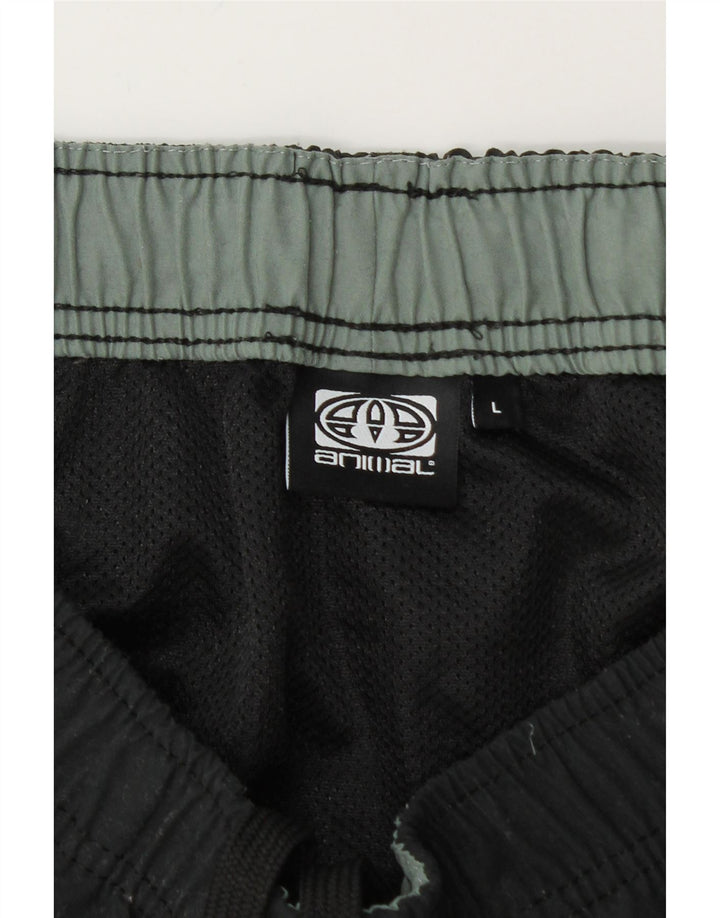 ANIMAL Herre grafiske badeshorts Stor sort polyester