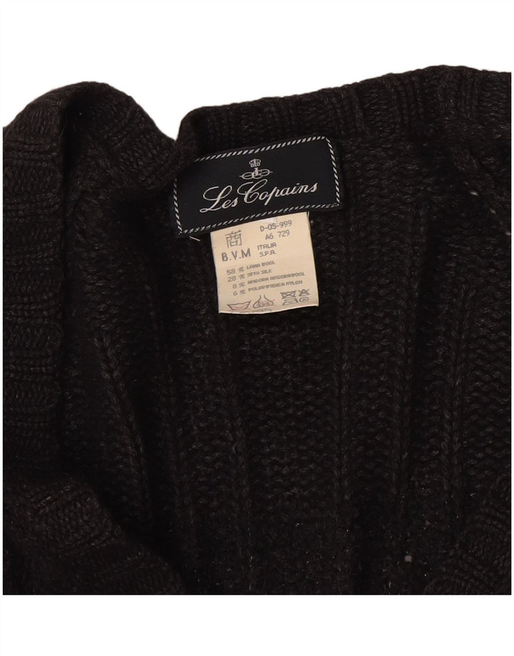 Les Copains Dame Cardigan Sweater UK 14 Medium Grey Uld