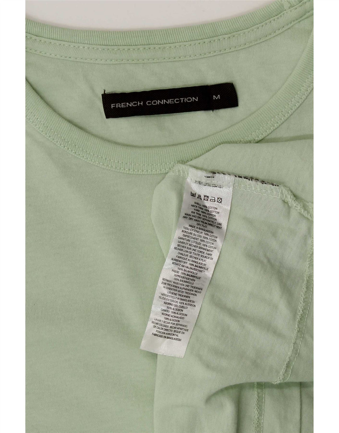 French Connection Herre T-Shirt Top Medium Grøn Bomuld