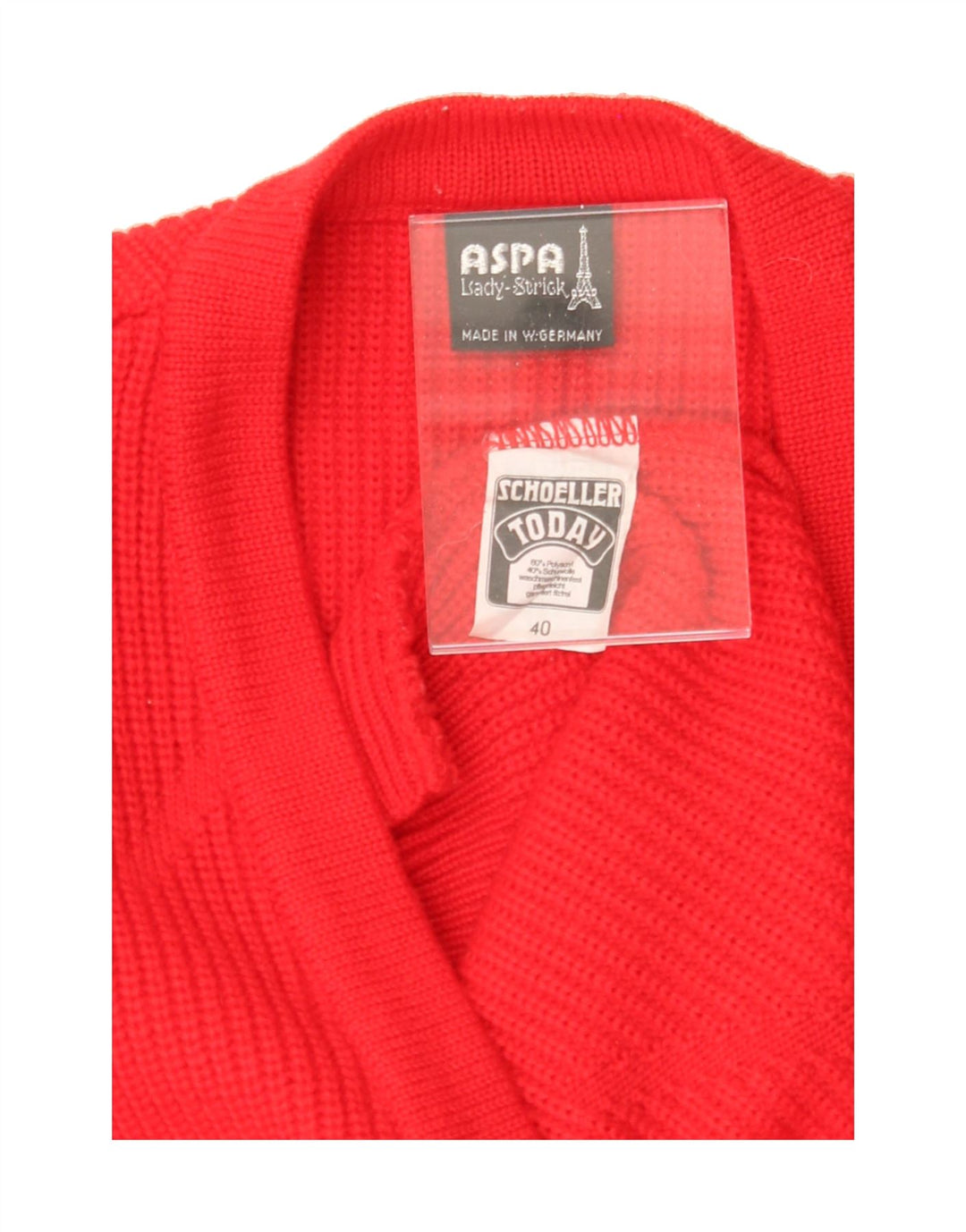 ASPA Womens Vest Tank Top EU 40 Medium Red Polyacrylic Vintage Aspa and Second-Hand Aspa from Messina Hembry 