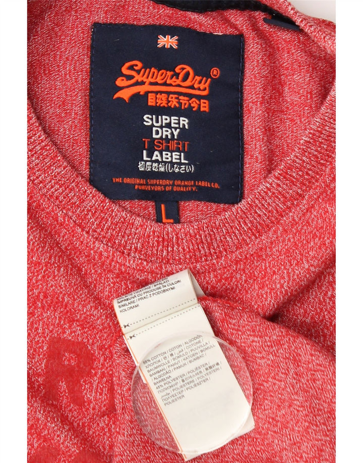 Superdry Grafisk T-shirt top til mænd, stor rød flækket bomuld