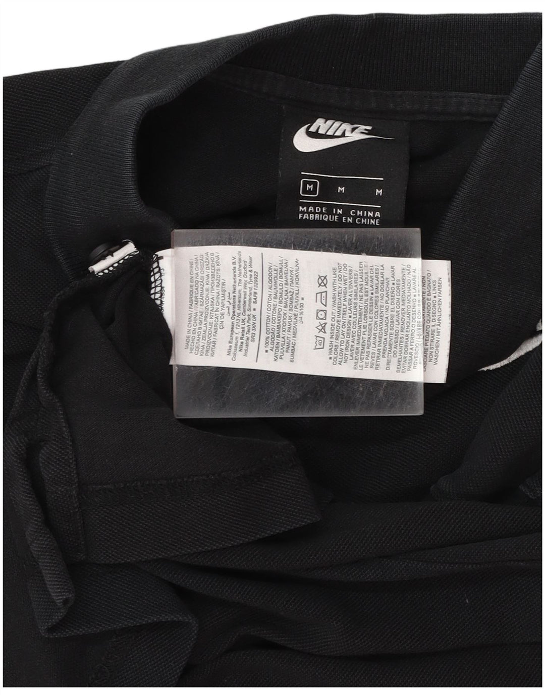NIKE Poloshirt til mænd, medium sort bomuld