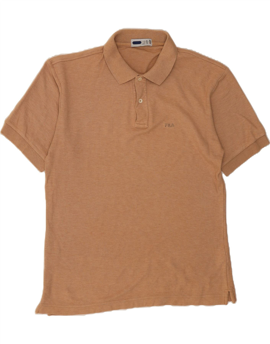 FILA Mens Polo Shirt IT 50 Medium Beige Cotton Vintage Fila and Second-Hand Fila from Messina Hembry 