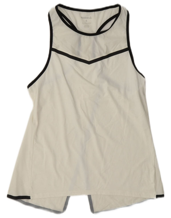 Reebok Womens Grafisk Vest Top UK 8/10 Small White