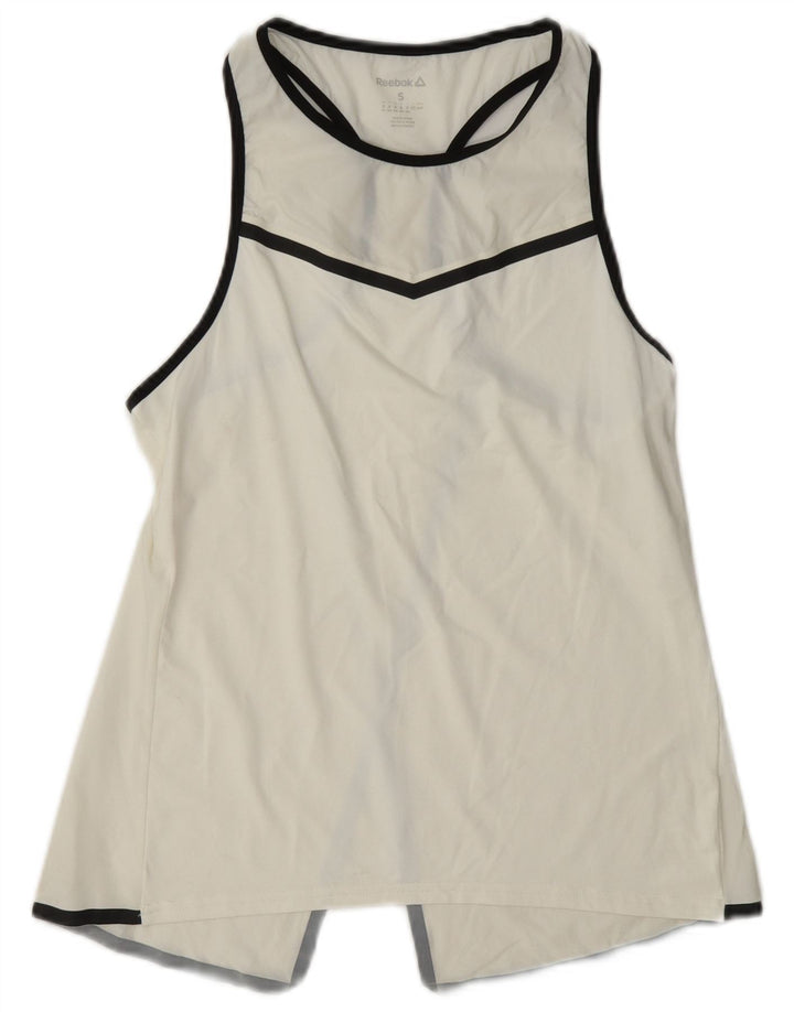 Reebok Womens Grafisk Vest Top UK 8/10 Small White