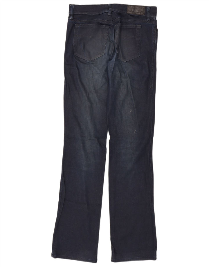 DIESEL Dame Regular Fit Slim Bootcut Jeans W26 L32 Marineblå Bomuld