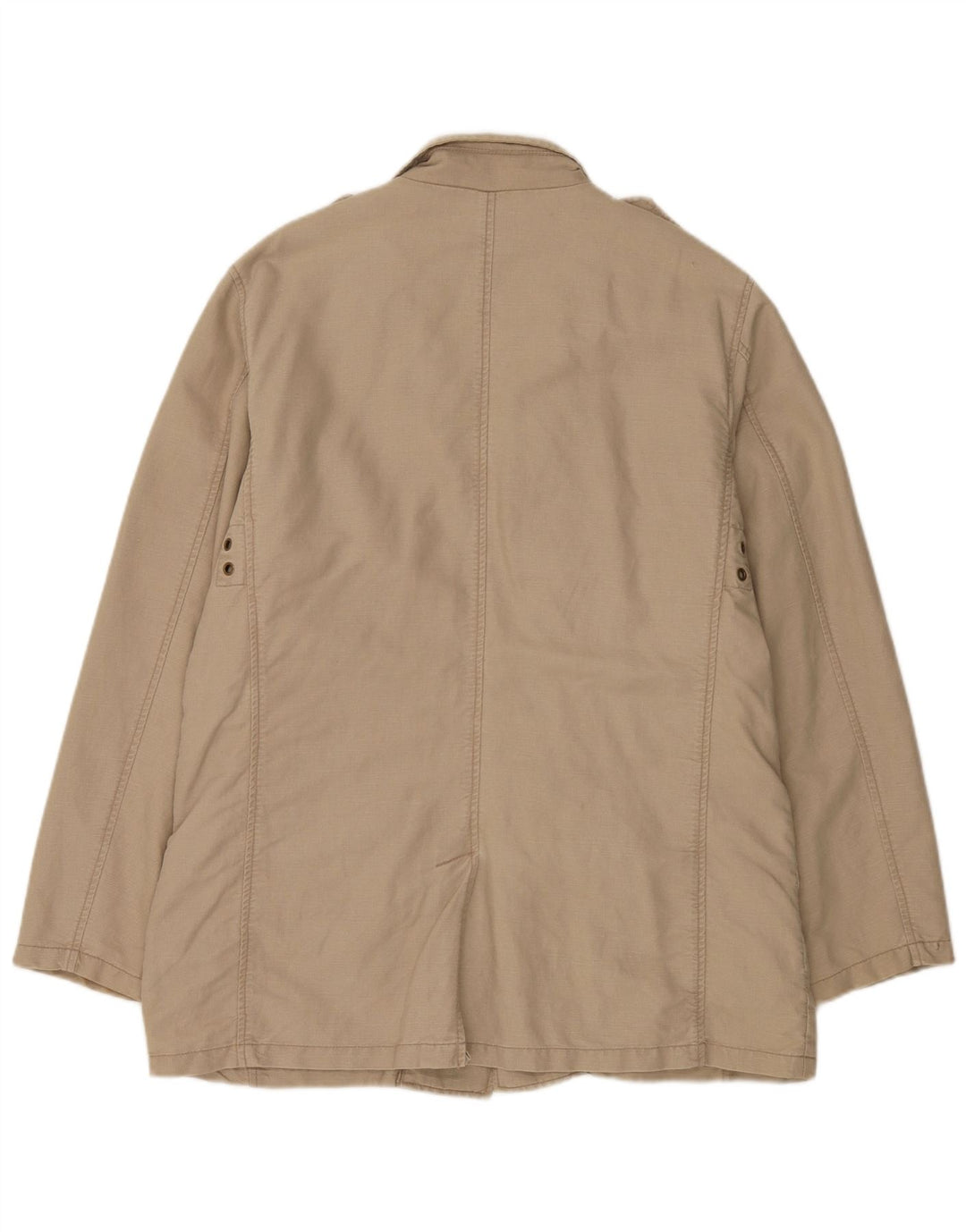 Jan Paulsen Herre Military Jacket EU 54 2XL Beige Linen