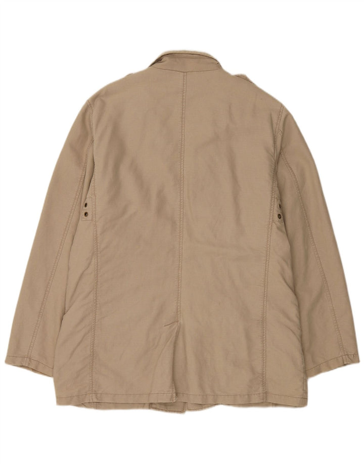 Jan Paulsen Herre Military Jacket EU 54 2XL Beige Linen