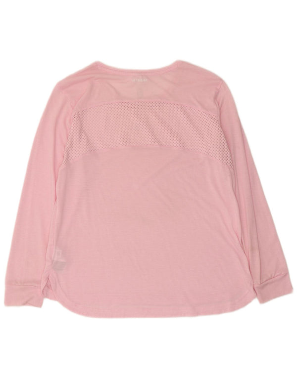 Adidas Dame Aeroready Top Langærmet UK 16/18 Large Pink Polyester