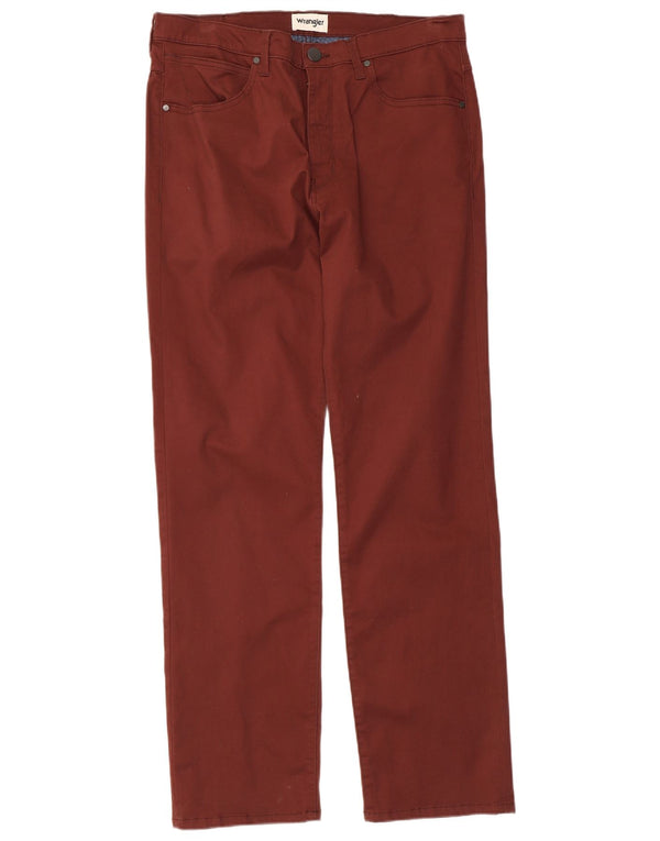 Wrangler Herre Arizona Straight Casual Bukser W36 L32 Brun Bomuld
