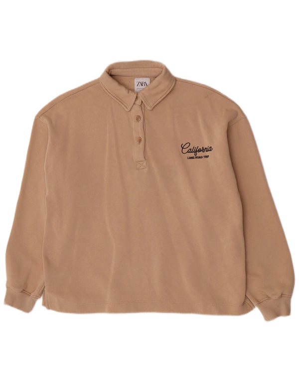 Zara Pige Sweatshirt Jumper 13-14 år Beige Bomuld