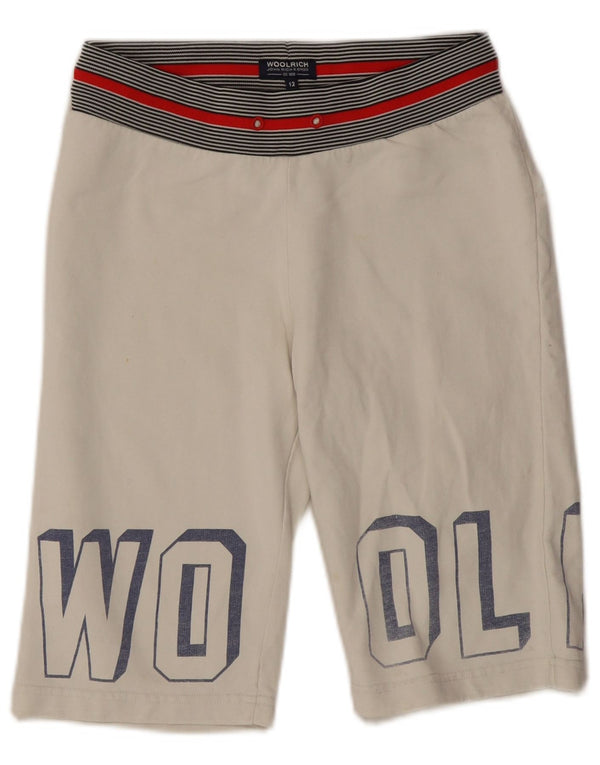 Woolrich drenge grafiske sportsshorts 11-12 år hvid bomuld