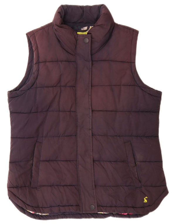 Joules Womens Polstret Gilet UK 14 Large Navy Blue Polyester