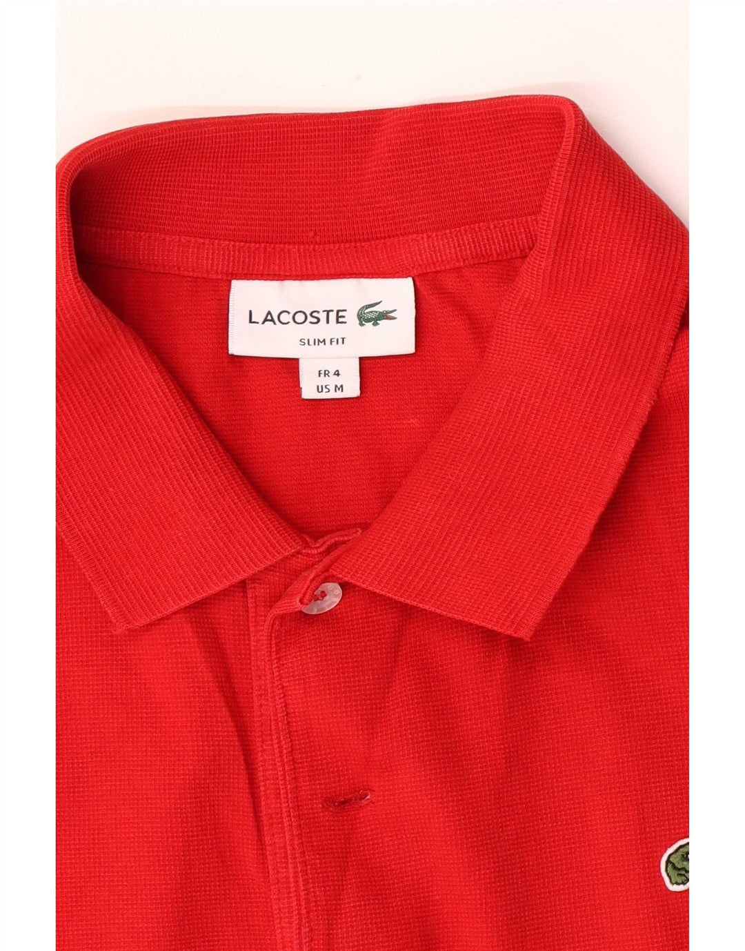 Lacoste Slim Fit Polo Shirt til mænd Størrelse 4 Medium Rød