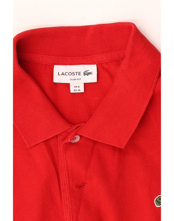 Lacoste Slim Fit Polo Shirt til mænd Størrelse 4 Medium Rød