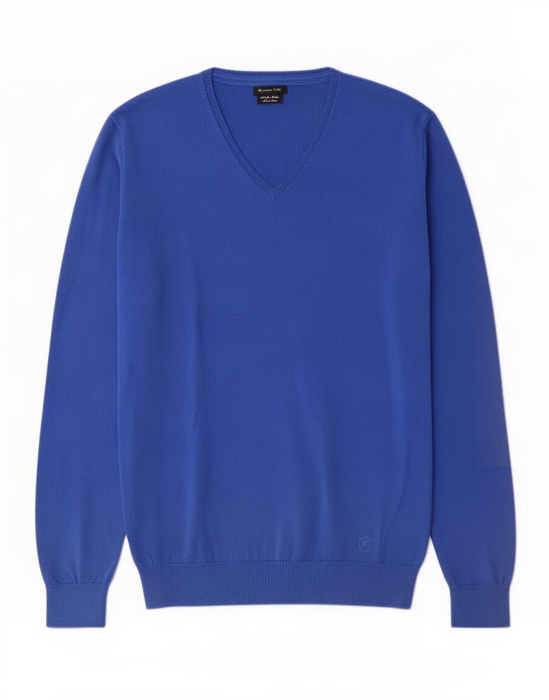 Massimo Dutti Herre V-hals sweater Stor Blå Bomuld