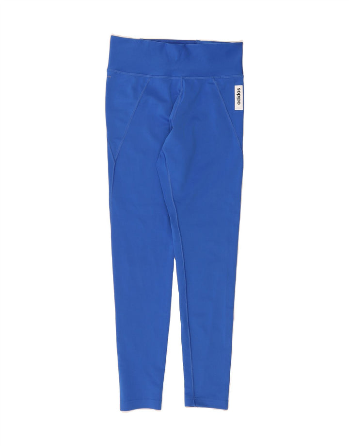 ADIDAS Womens Climalite Leggings UK 8/10 Small  Blue Polyester Vintage Adidas and Second-Hand Adidas from Messina Hembry 