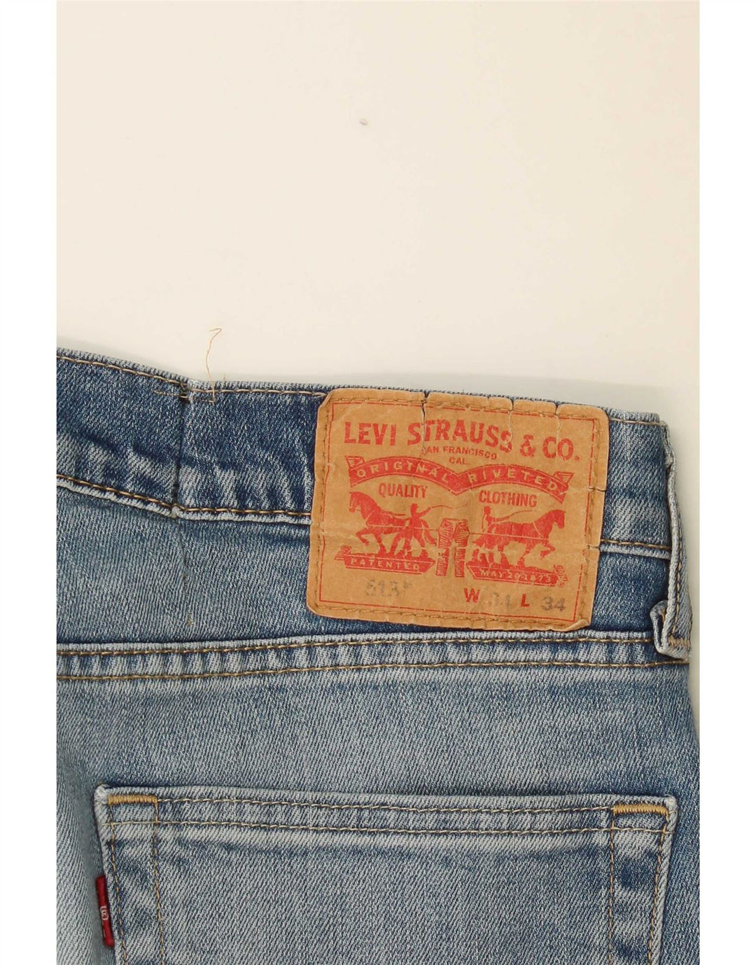 Levi's Herre 513 Slim Straight Jeans W34 L30 Blå