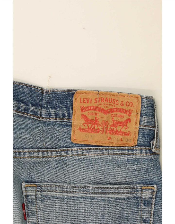 Levi's Herre 513 Slim Straight Jeans W34 L30 Blå
