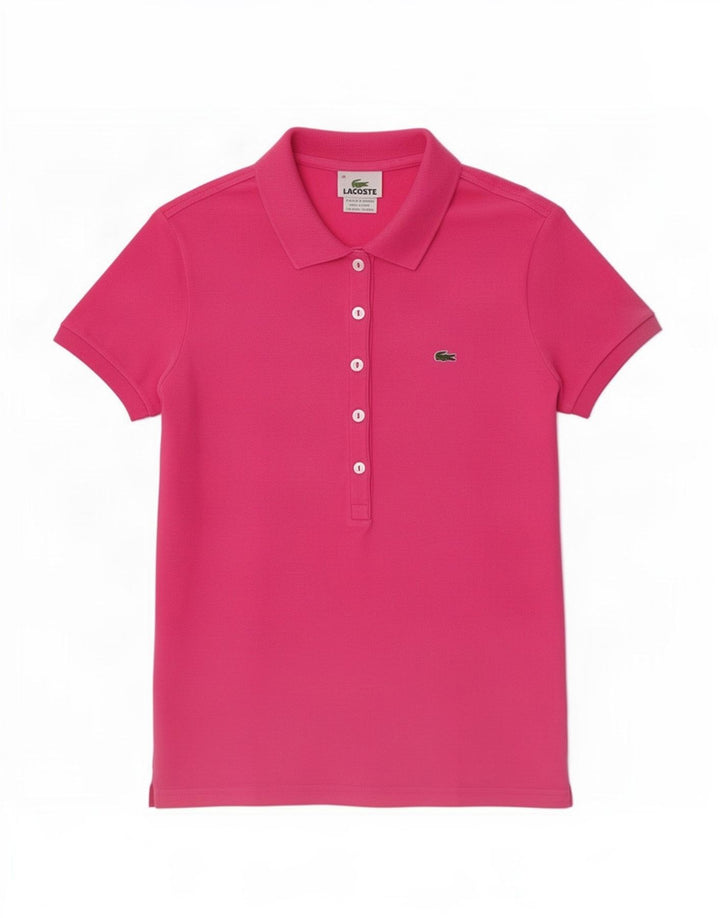 Lacoste Dame Polo Shirt EU 38 Medium Pink Bomuld