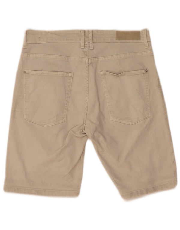 Zara Mens Casual Shorts EU 42 Large W32  Beige