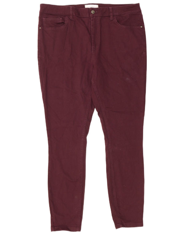 Fat Face Dame Skinny Jeans UK 16 Lare W36 L28 Bourgogne bomuld