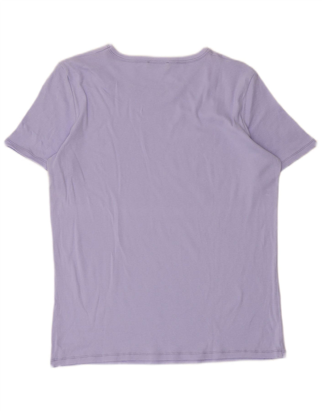 Benetton Dame T-Shirt Top UK 12 Medium Lilla