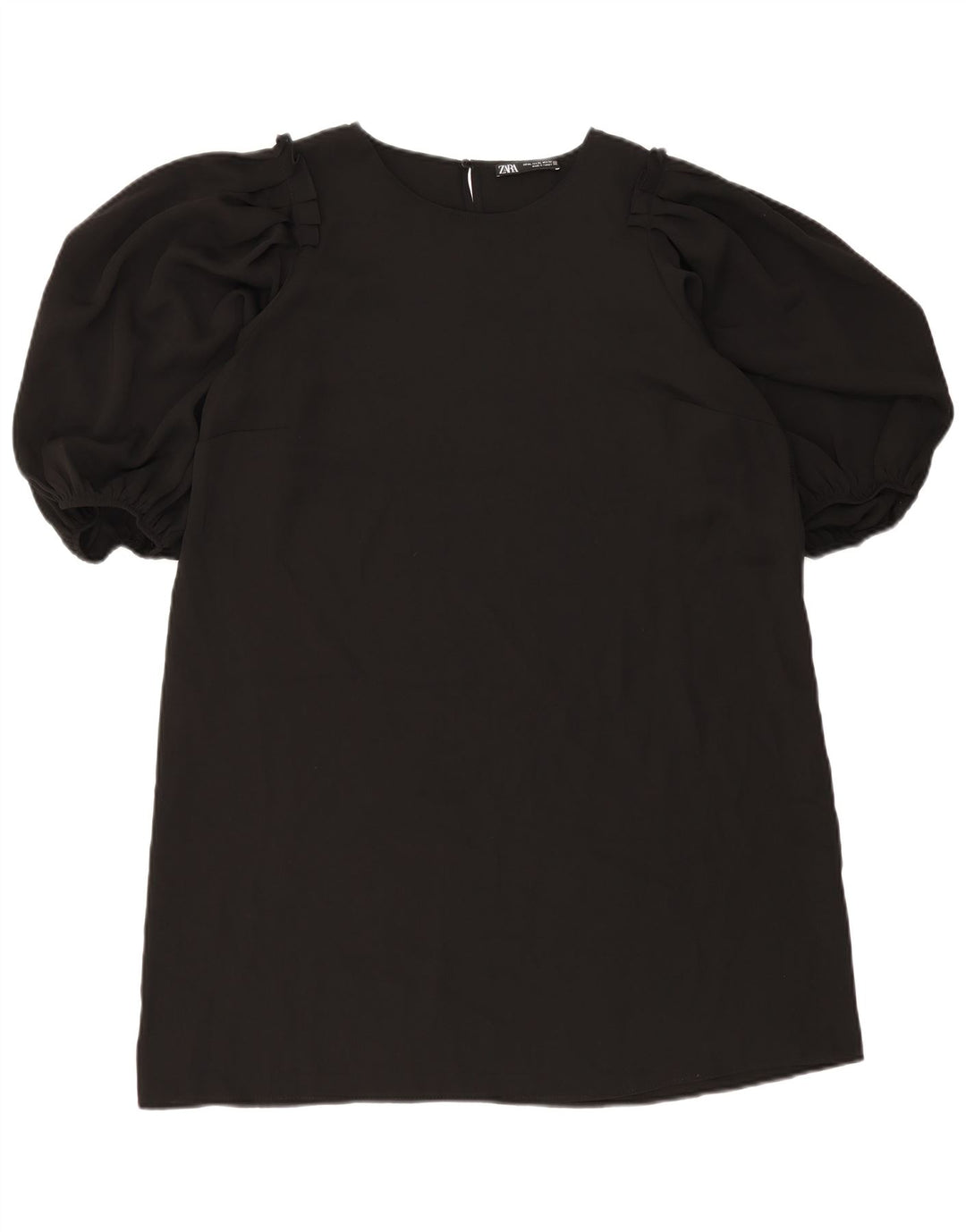 Zara Dame 3/4 ærme Skift Kjole UK 18 XL Sort