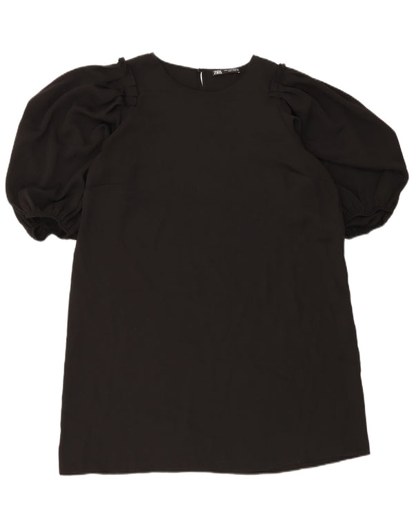 Zara Dame 3/4 ærme Skift Kjole UK 18 XL Sort