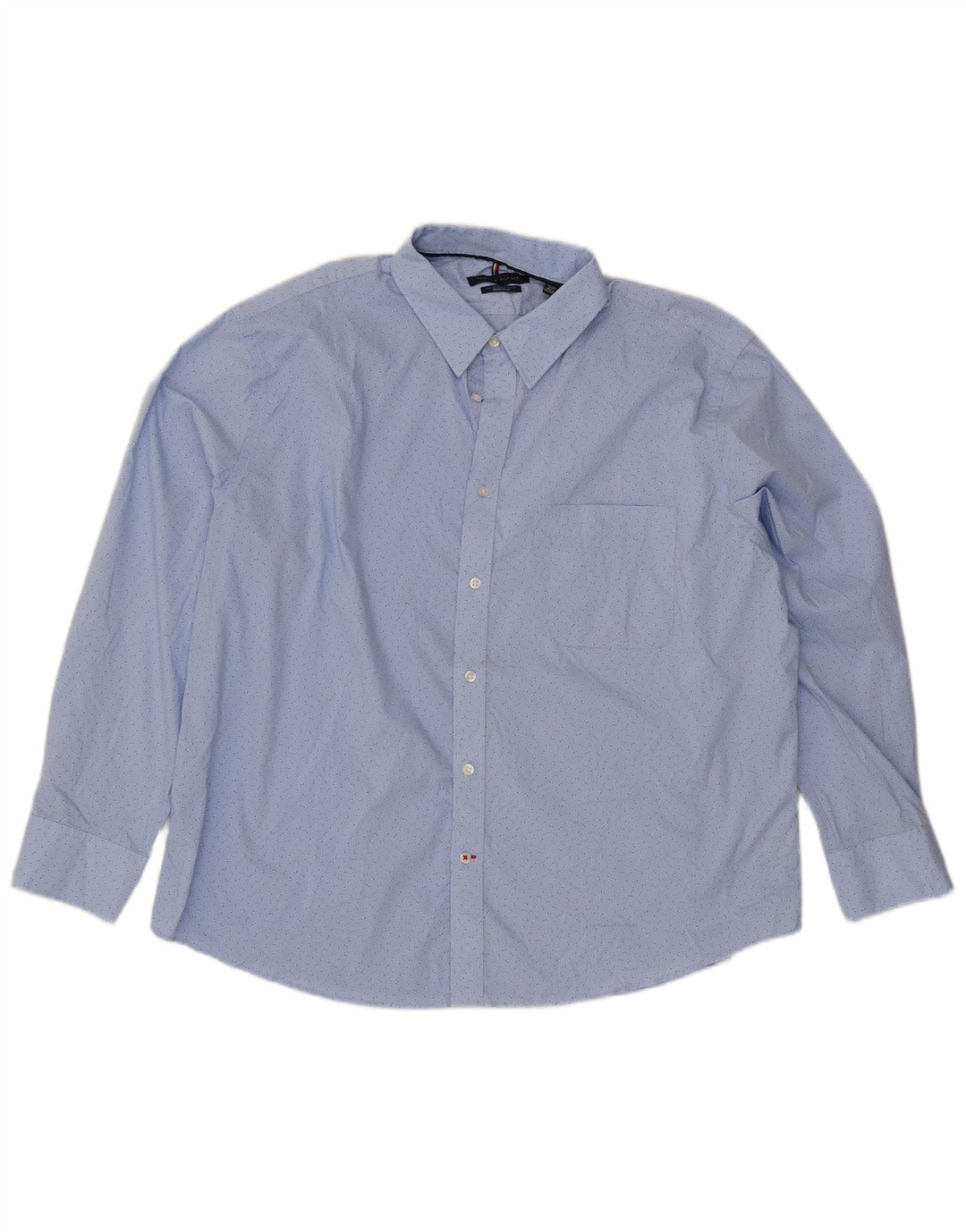 Tommy Hilfiger Herre Regular Fit skjorte str. 18 1/2 2XL Blå plettet